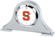 Syracuse Orange CSI Silver Napoleon Desk Clock With Colored Medallion