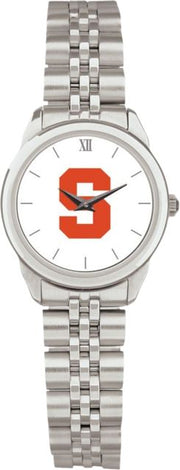 Syracuse Orange CSI Women's Silver Rolled Link Watch (Gift Boxed) With Colored Medallion