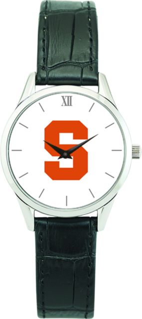 Syracuse Orange CSI Women's Stainless Steel Wristwatch (Gift Boxed) With Color Medallion