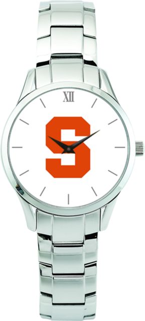 Syracuse Orange CSI Women's Stainless Steel Wristwatch (Gift Boxed) With Color Medallion