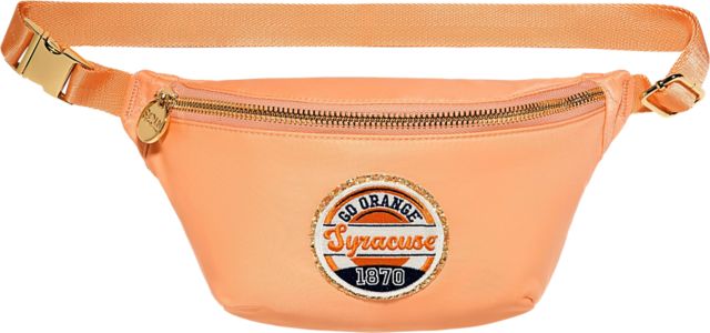 Peach Fanny Pack with Syracuse University Patch