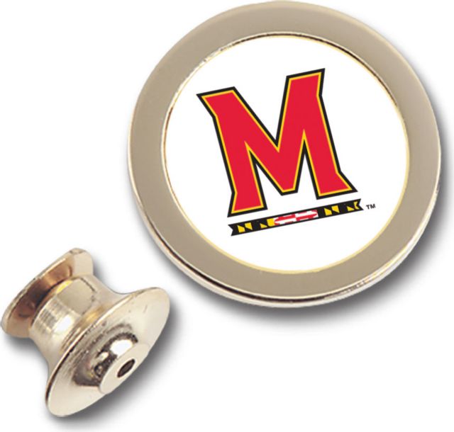 Maryland Terrapins CSI Gold Lapel Pin With Colored Medallian