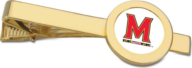 Maryland Terrapins CSI Gold Tie Bar With Colored Medallian