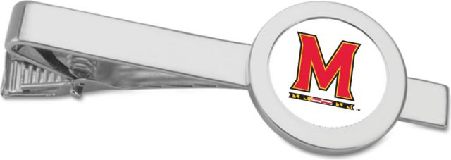 Maryland Terrapins CSI Silver Tie Bar With Colored Medallian