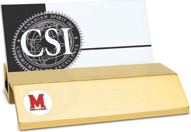 Maryland Terrapins CSI Gold Card Holder With Colored Medallion