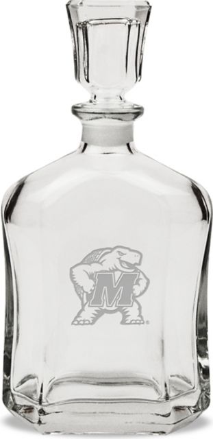 Maryland Terrapins Jar Crystal Whisky Decanter 23.75 Oz