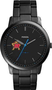 Maryland Terrapins Fossil The Minimalist Slim Black Stainless Steel Watch