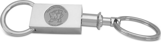 Maryland Terrapins Csi Two-Section Key Ring-Silver