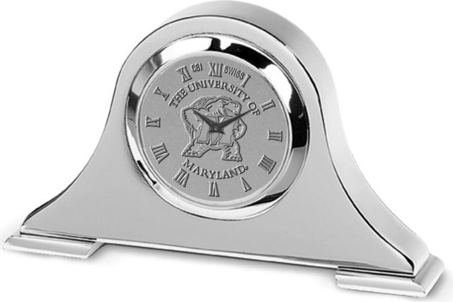Maryland Terrapins Gold Napoleon Desk Clock