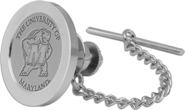 Maryland Terrapins Silver Tie Tack/Lapel Pin