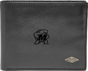 Maryland Terrapins Fossil Leather - Ryan Rfid Flip Id Bifold - Black