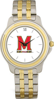 Maryland Terrapins CSI Men's Two-Toned Wristwatch With Colored Medallion
