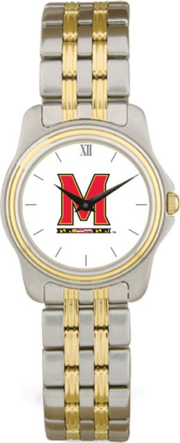 Maryland Terrapins CSI Women's Two Tone Wristwatch With Colored Medallion