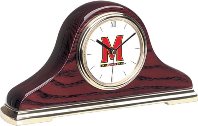 Maryland Terrapins CSI Mantle Clock With Colored Medallion