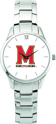Maryland Terrapins CSI Women's Stainless Steel Wristwatch (Gift Boxed) With Color Medallion
