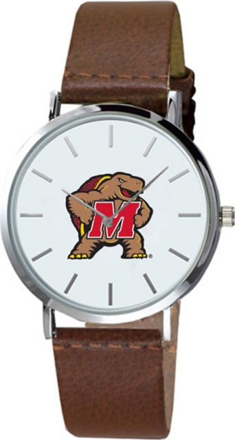 Maryland Terrapins 40mm Men's Leather Watch