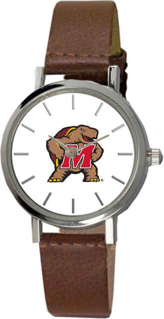 Maryland Terrapins 28 mm Ladies Leather Watch