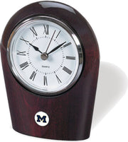 Michigan Wolverines CSI Palm Desk Clock With Colored Medallian