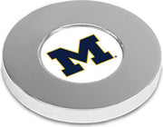 Michigan Wolverines CSI Silver Paperwitheight (Gift Boxed) With Colored Medallion