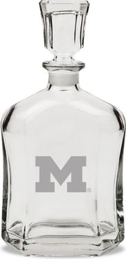 Michigan Wolverines Jar Crystal Whisky Decanter 23.75 Oz
