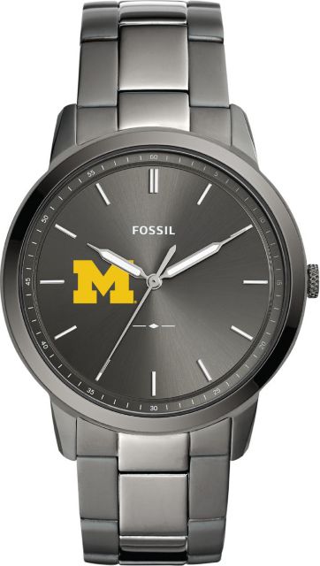 Michigan Wolverines Fossil The Minimalist Three-Hand Smoke Watch