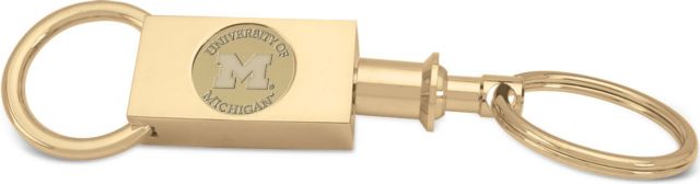 Michigan Wolverines Csi Two-Section Key Ring-Gold