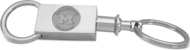 Michigan Wolverines Csi Two-Section Key Ring-Silver