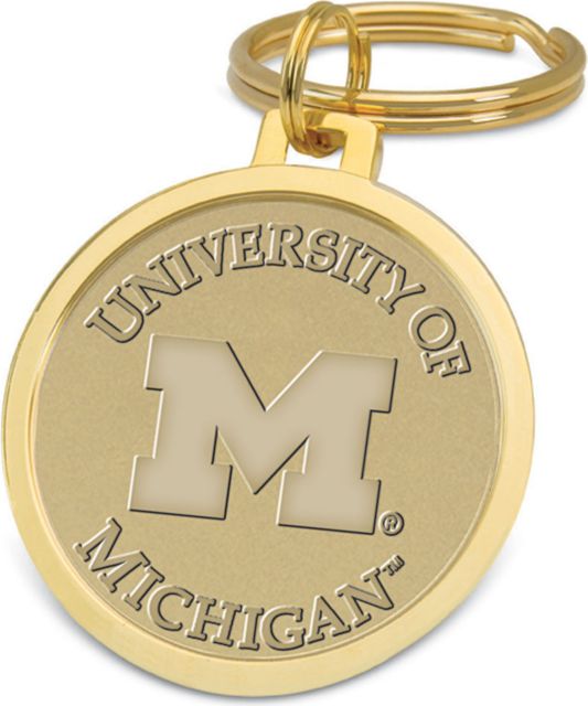 Michigan Wolverines Csi Split-Wire Key Ring-Gold