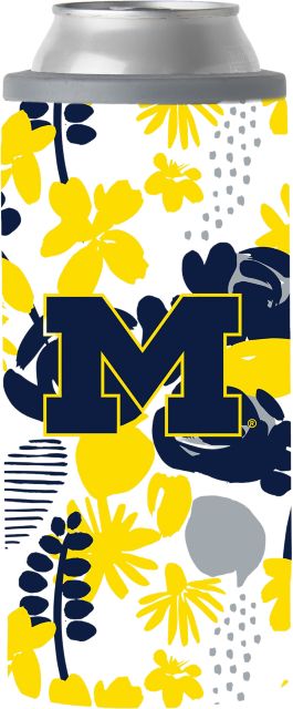 Michigan Wolverines 12oz Floral Slim Can Coolie