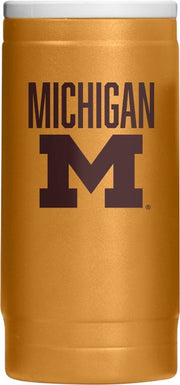Michigan Wolverines  Huddle Powder Coat Slim Can Coolie