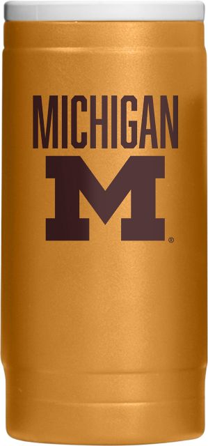 Michigan Wolverines  Huddle Powder Coat Slim Can Coolie