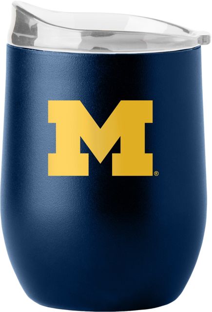 Michigan Wolverines 16oz Flipside Powder Coat Curved Beverage