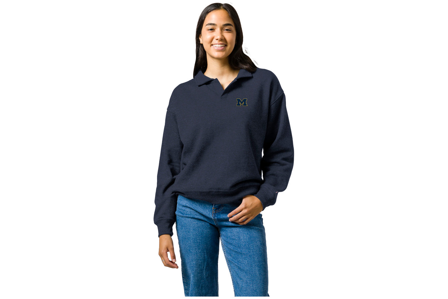 Michigan Wolverines Collared Pullover