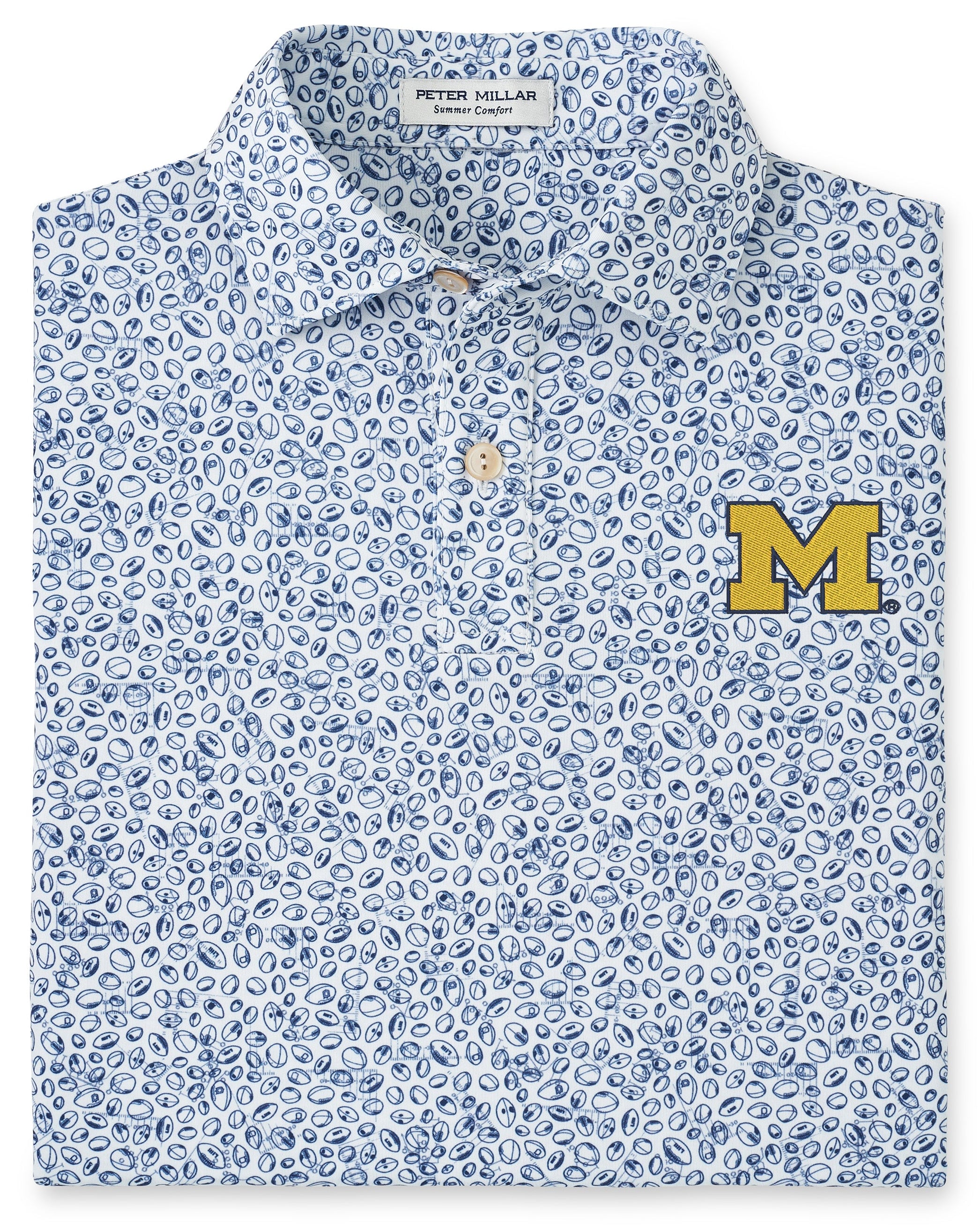 Michigan Wolverines Peter Millar Youth Blitz Performance Polo