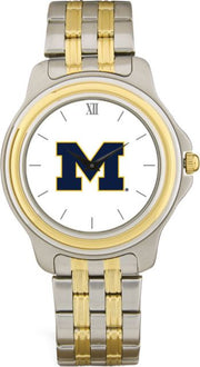 Michigan Wolverines CSI Men's Two-Toned Wristwatch With Colored Medallion