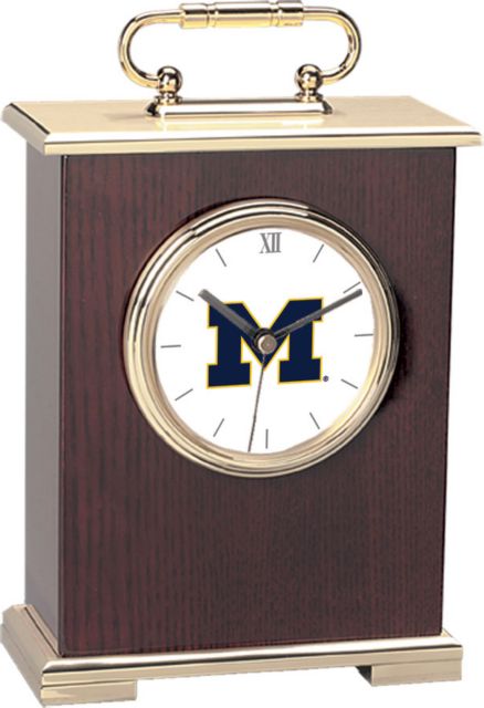 Michigan Wolverines CSI Le Grande Carriage Clock With Colored Medallion