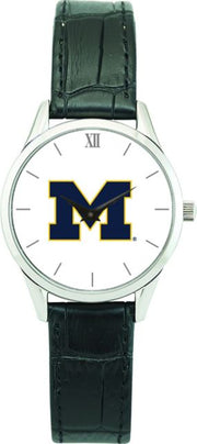 Michigan Wolverines CSI Women's Stainless Steel Wristwatch (Gift Boxed) With Color Medallion