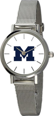 Michigan Wolverines 28 mm Stainless Steel Ladies Watch