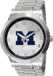 Michigan Wolverines 44mm Men's Stainless Steel Watch