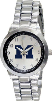 Michigan Wolverines 32mm Ladies Stainless Steel Watch