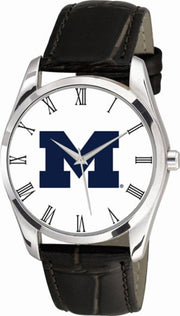 Michigan Wolverines 26mm Ladies Leather Watch