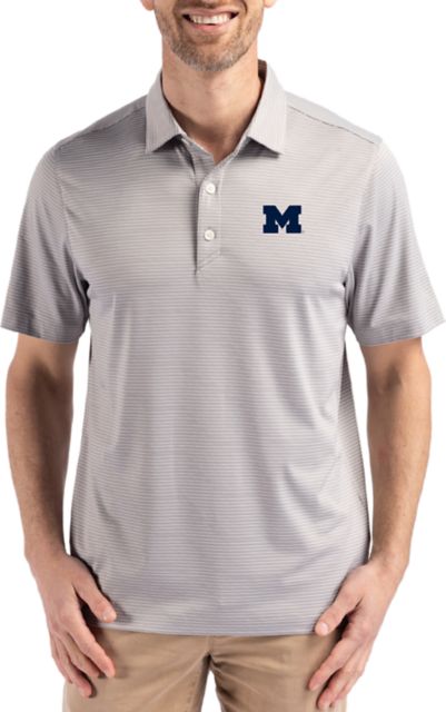 Michigan Wolverines Forge Epic Confidence Fine Line Stripe Stretch Polo