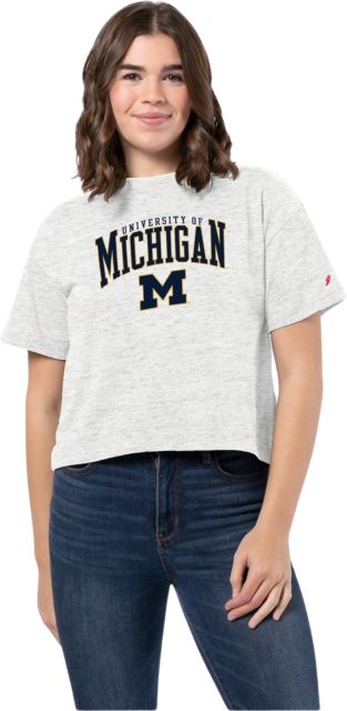 Michigan Wolverines Women's Crop Short Sleeve T-Shirt