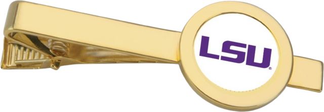 LSU Tigers CSI Gold Tie Bar With Colored Medallian