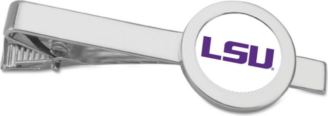 LSU Tigers CSI Silver Tie Bar With Colored Medallian