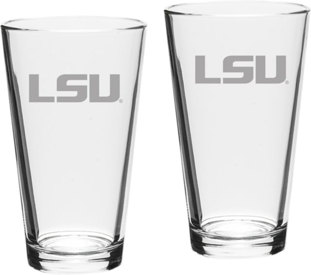 LSU Tigers Set Of 2 - 16 Oz Classic Pub Glasses