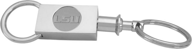 LSU Tigers Csi Two-Section Key Ring-Silver