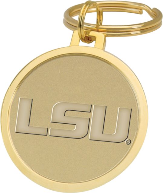 LSU Tigers Csi Split-Wire Key Ring-Gold