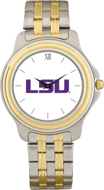 LSU Tigers CSI Men's Two-Toned Wristwatch With Colored Medallion