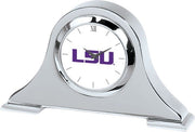 LSU Tigers CSI Silver Napoleon Desk Clock With Colored Medallion